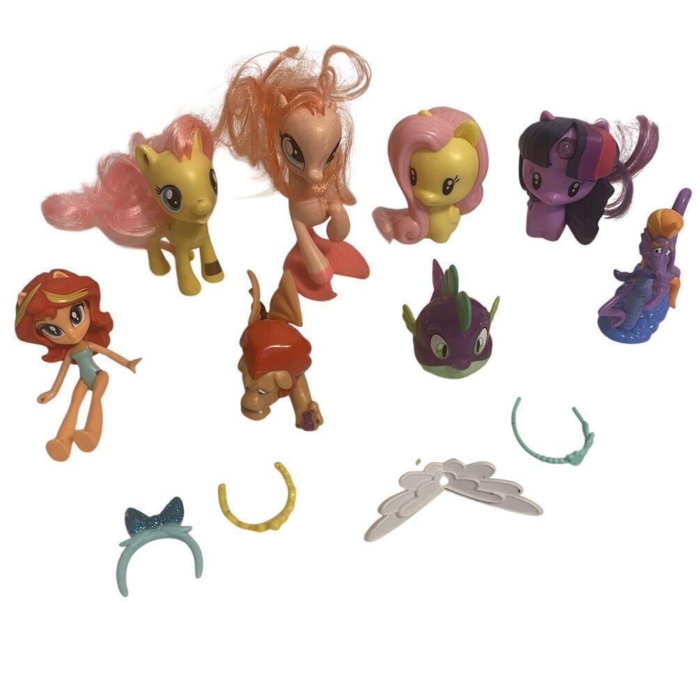 Hasbro MyLittlePony Fluttershy Brushable Yellow PinkHair G4 & Random Figures Lot